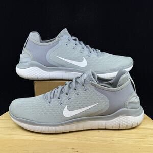 Nike Free Run RN 2018 Wolf Grey White Sneakers 942836-003 Mens Size 13